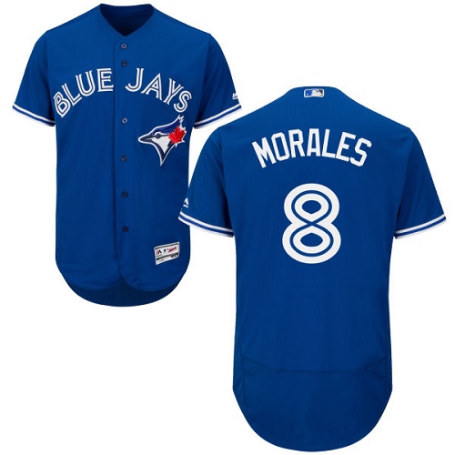 Blue Jays #8 Kendrys Morales Blue Flexbase Authentic Collection Stitched MLB Jersey - Click Image to Close